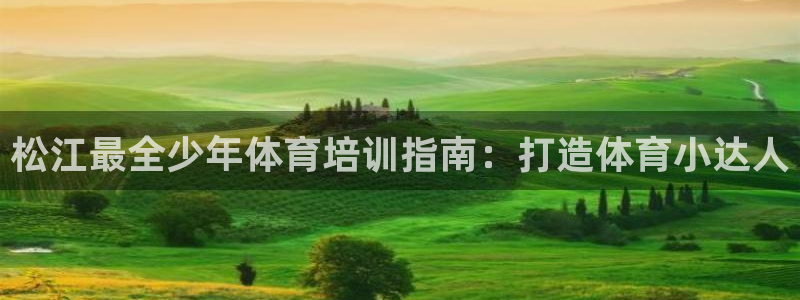 耀世娱乐圈主管：松江最全少年体育培训指南：打造体育小