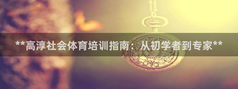 耀世娱乐软件下载安装：**高淳社会体育培训指南：从初